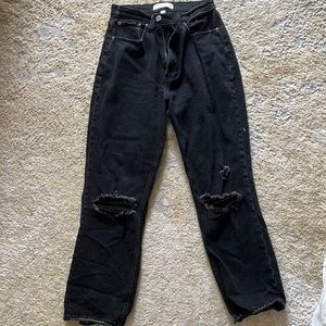Black Distressed Abercrombie Jeans Curve Love